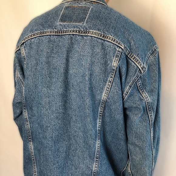 VINTAGE 80s levis denim trucker jacket size large - Picture 3 of 3